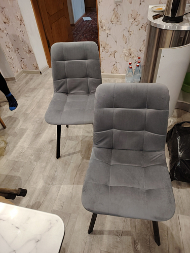 Стул на металлокаркасе Чилли К черный / зеленый фото покупателя 518