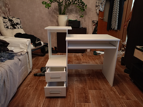 Компьютерный стол Джаз-24 левый дуб молочный фото покупателя 147