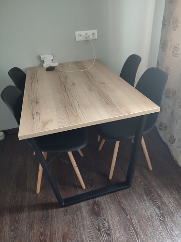 Деревянный стол Лота Лофт 120x75 дуб крафт табачный / черный матовый фото покупателя 883