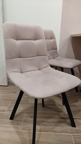 Стул на металлокаркасе Чилли горчичный / черный фото покупателя 28