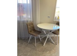 Стул на металлокаркасе Чилли горчичный / белый фото покупателя 476