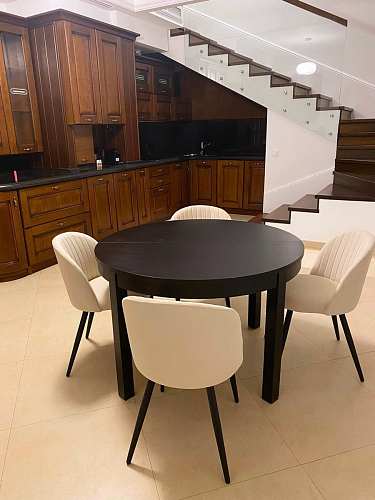 Стул на металлокаркасе Gabi 1 light blue / black / gold фото покупателя 3