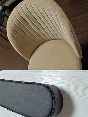 Стул на металлокаркасе Gabi latte / gold / black фото покупателя 150