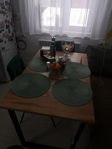 Стол Лота Лофт 140 25 мм черный матовый / бетон фото покупателя 207