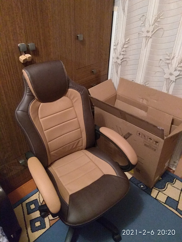 Компьютерное кресло Kadis коричневое / бежевое фото покупателя 107