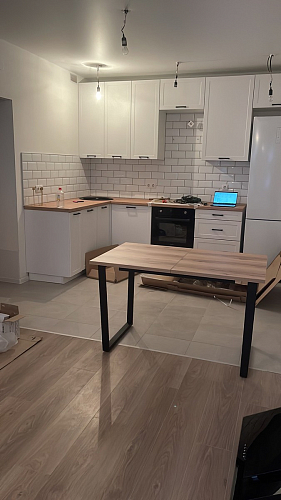 Деревянный стол Лота Лофт 120х75 белый матовый / дуб крафт золотой фото покупателя 249