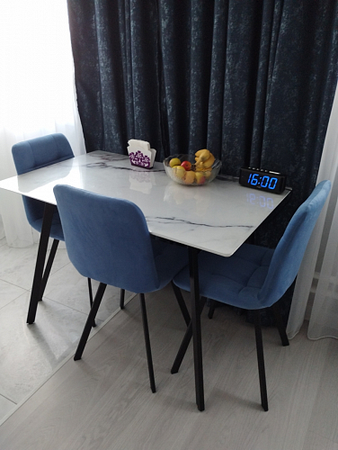 Стул на металлокаркасе Чилли зеленый / белый каркас фото покупателя 267