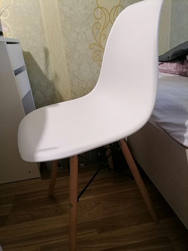 Пластиковый стул Eames PC-015 серо-голубой / дерево фото покупателя 95