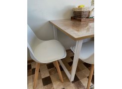 Деревянный стол Лота Лофт 120(160)х75 черный матовый / бетон светлый фото покупателя 130