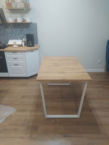 Деревянный стол Лота Лофт 140х80 дуб крафт табачный / черный матовый фото покупателя 183