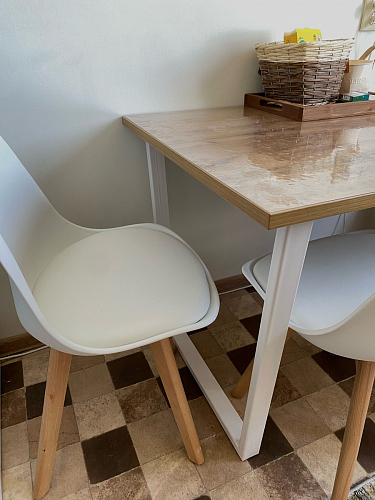 Стол Лота Лофт 140 25 мм черный матовый / дуб вотан фото покупателя 129