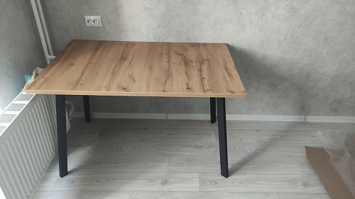 Стол Тринити Лофт 120 32 мм дуб галифакс табако / черный матовый фото покупателя 932