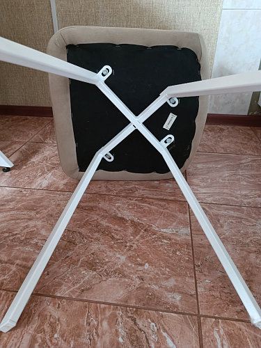 Стул на металлокаркасе Чилли черный / голубой фото покупателя 1207