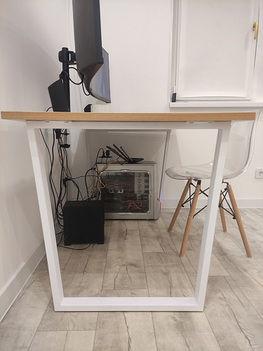 Деревянный стол Лота Лофт 140х80 черный матовый / бетон светлый фото покупателя 719