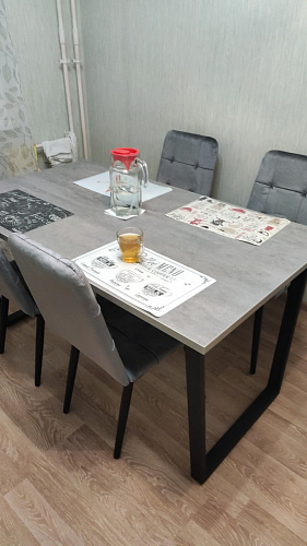 Стол раскладной Лота Лофт 120 25 мм юта / черный матовый фото покупателя 391