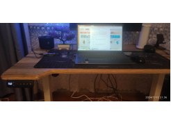 Компьютерный стол Маркос 140х80 светло-серый / черный фото покупателя 1