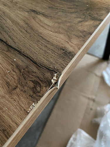 Стол Тринити Лофт 120 32 мм бетон / черный матовый фото покупателя 182