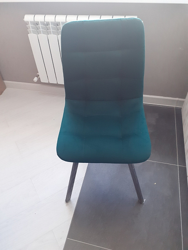 Стул на металлокаркасе Чилли К светло-серый велюр / черный каркас фото покупателя 1163