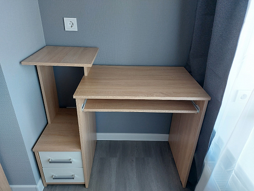 Компьютерный стол Джаз-24 левый дуб сонома фото покупателя 54