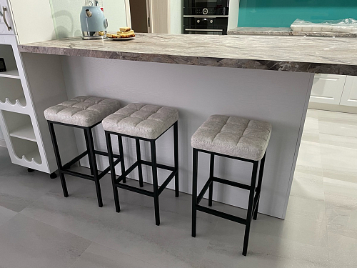 Барный стул Лофт катания минт / белый матовый фото покупателя 20