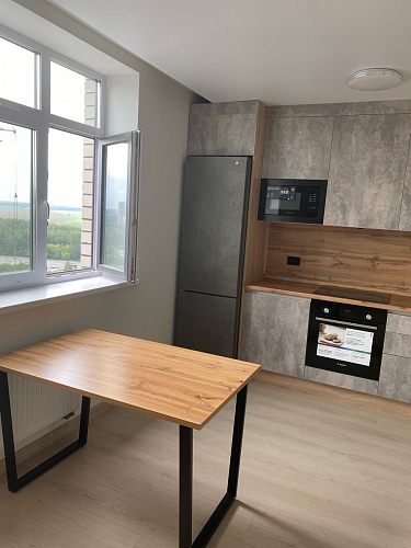 Стол Лота Лофт 120 32 мм бетон / черный матовый фото покупателя 123