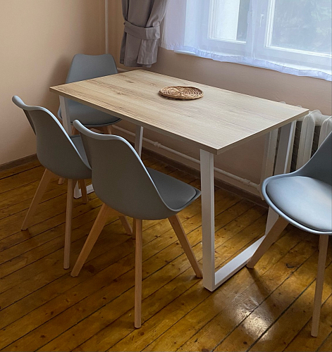 Деревянный стол Лота Лофт 120x75 дуб крафт табачный / черный матовый фото покупателя 1