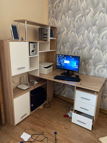 Компьютерный стол КС15 венге / дуб молочный левый фото покупателя 28