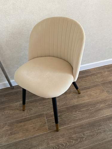 Стул на металлокаркасе Gabi 1 light purple / black / gold фото покупателя 193