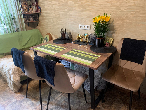 Деревянный стол Лота Лофт 140х80 дуб крафт табачный / черный матовый фото покупателя 687