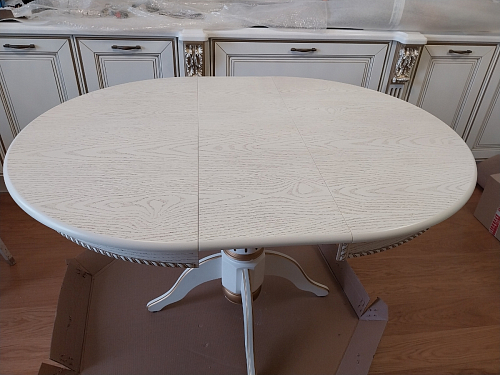 Деревянный стол Павия 100 орех с коричневой патиной фото покупателя 2