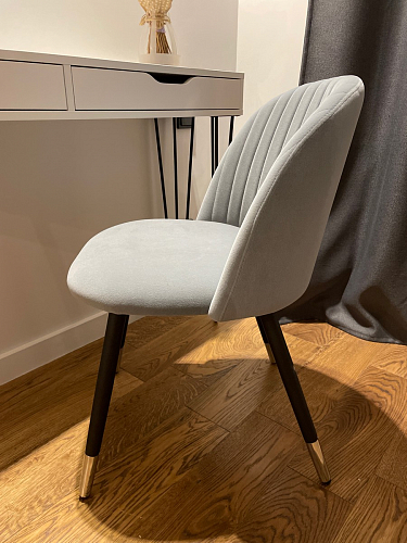 Стул на металлокаркасе Gabi 1 темно-серый / черный фото покупателя 145