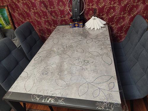 Стол Центавр дуб галифакс / черный матовый фото покупателя 55