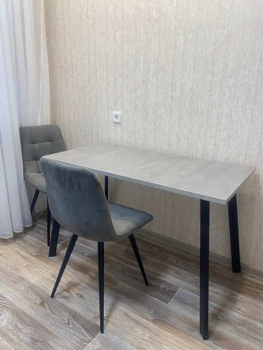 Стол Тринити Лофт 120 32 мм бетон / черный матовый фото покупателя 218