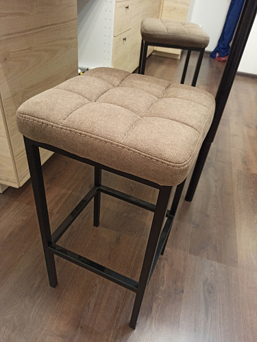 Барный стул Лофт микровелюр катания блэк / черный матовый фото покупателя 325