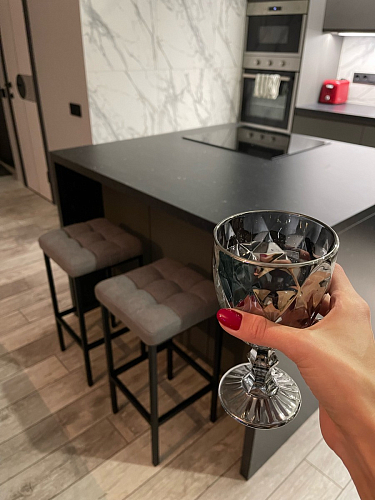 Барный стул Лофт микровелюр катания блэк / черный матовый фото покупателя 250