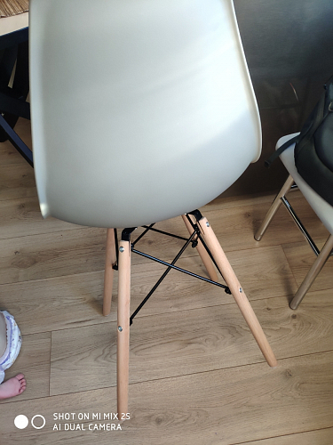 Пластиковый стул Eames PC-015 серо-голубой / дерево фото покупателя 77
