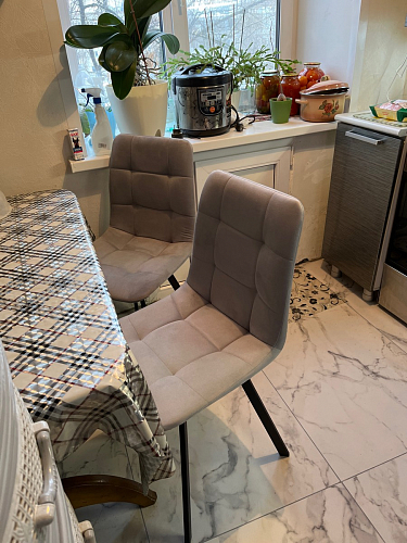 Стул на металлокаркасе Чилли черный / зеленый фото покупателя 1316