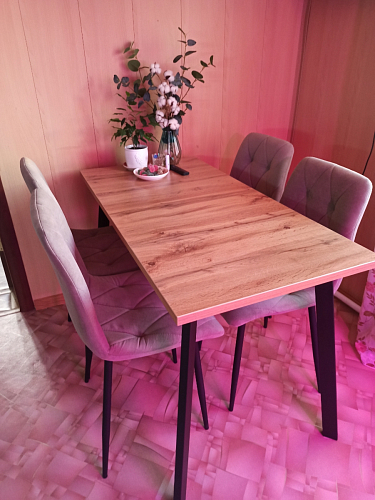 Стол Тринити Лофт 120 32 мм бетон / черный матовый фото покупателя 128