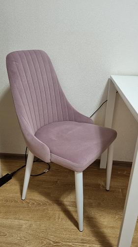 Стул на металлокаркасе Kora light blue / white фото покупателя 12