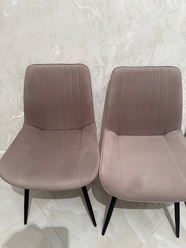 Стул на металлокаркасе Седа 360 К латте (velutto 08) / белый фото покупателя 183