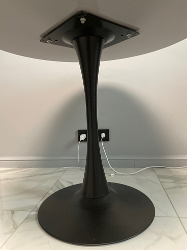 Стеклянный стол Tulip 90 white фото покупателя 5