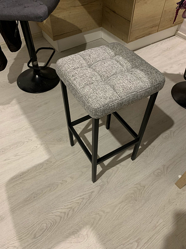 Барный стул Лофт микровелюр катания блэк / черный матовый фото покупателя 124