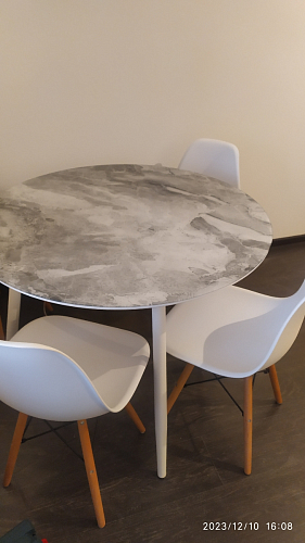 Стеклянный стол Анселм белый фото покупателя 11