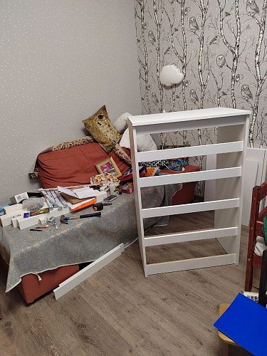 Комод Мадера 1384 ЛДСП дуб крафт золотой / лдсп белый фото покупателя 4