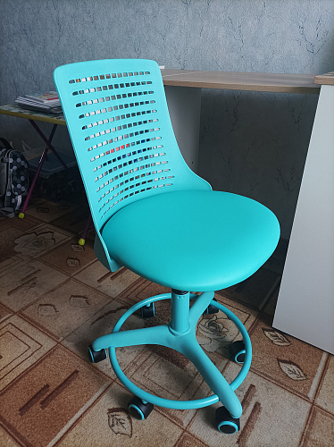 Компьютерное кресло Kiddy/Кидди бирюзовое ткань (сетка) фото покупателя 41
