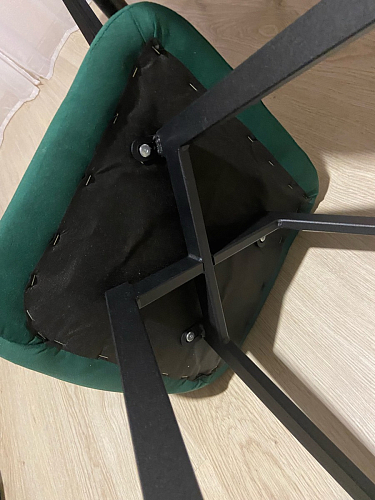 Стул на металлокаркасе Чилли К светло-серый велюр / черный каркас фото покупателя 1370