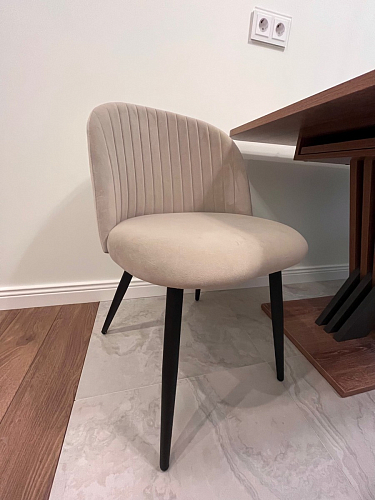 Стул на металлокаркасе Gabi 1 light blue / black / gold фото покупателя 489