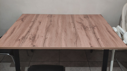 Стол Тринити Лофт 120 32 мм дуб галифакс табако / черный матовый фото покупателя 284