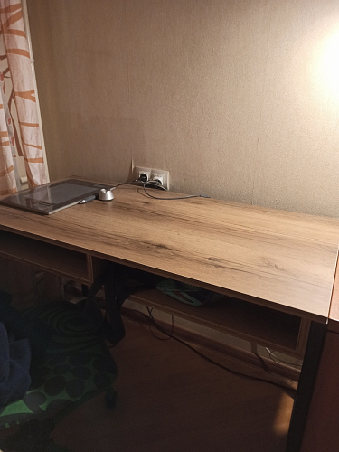 Письменный стол Леон Лофт бетон / черный матовый фото покупателя 192