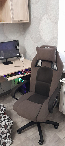 Компьютерное кресло Driver/Драйвер кожзам черный / серый фото покупателя 37